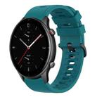 For Amazfit GTR 2e 22mm Solid Color Soft Silicone Watch Band(Green) - 1