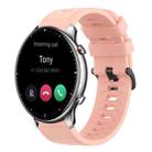 For Amazfit GTR 2 22mm Solid Color Soft Silicone Watch Band(Pink) - 1