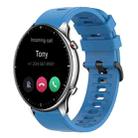 For Amazfit GTR 2 22mm Solid Color Soft Silicone Watch Band(Blue) - 1