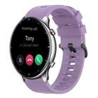 For Amazfit GTR 2 22mm Solid Color Soft Silicone Watch Band(Purple) - 1