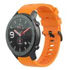 For Amazfit GTR 47mm 22mm Solid Color Soft Silicone Watch Band(Orange) - 1