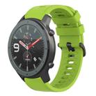 For Amazfit GTR 47mm 22mm Solid Color Soft Silicone Watch Band(Lime Green) - 1