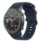 For Amazfit GTR 47mm 22mm Solid Color Soft Silicone Watch Band(Midnight Blue) - 1