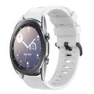 For Samsung Galaxy Watch3 45mm 22mm Solid Color Soft Silicone Watch Band(White) - 1