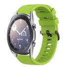 For Samsung Galaxy Watch3 45mm 22mm Solid Color Soft Silicone Watch Band(Lime Green) - 1