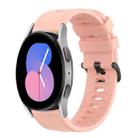 For Samsung Galaxy Watch 46mm 22mm Solid Color Soft Silicone Watch Band(Pink) - 1