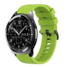 For Samsung Gear S3 Classic 22mm Solid Color Soft Silicone Watch Band(Lime Green) - 1