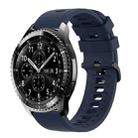 For Samsung Gear S3 Classic 22mm Solid Color Soft Silicone Watch Band(Midnight Blue) - 1