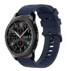 For Samsung Gear S3 Frontier 22mm Solid Color Soft Silicone Watch Band(Midnight Blue) - 1