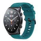 For Xiaomi MI Watch S1 22mm Solid Color Soft Silicone Watch Band(Green) - 1