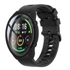 For Xiaomi MI Watch Color 22mm Solid Color Soft Silicone Watch Band(Black) - 1