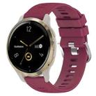 For Garmin Venu 2S 18mm Solid Color Silicone Watch Band(Wine Red) - 1