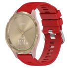 For Garmin Vivomove 3S 18mm Solid Color Silicone Watch Band(Red) - 1