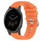 For Garmin Vivoactive 4S 18mm Solid Color Silicone Watch Band(Orange) - 1