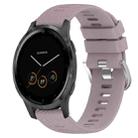 For Garmin Vivoactive 4S 18mm Solid Color Silicone Watch Band(Roland Purple) - 1