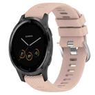 For Garmin Vivoactive 4S 18mm Solid Color Silicone Watch Band(Pink) - 1