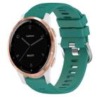 For Garminmove3S 18mm Solid Color Silicone Watch Band(Green) - 1