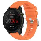 For GarminActive S 18mm Solid Color Silicone Watch Band(Orange) - 1