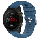 For GarminActive S 18mm Solid Color Silicone Watch Band(Blue) - 1