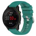 For GarminActive S 18mm Solid Color Silicone Watch Band(Green) - 1