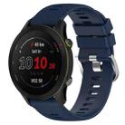 For GarminActive S 18mm Solid Color Silicone Watch Band(Midnight Blue) - 1