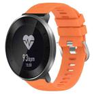 For Honor S1 18mm Solid Color Silicone Watch Band(Orange) - 1
