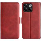 For OnePlus Ace Pro Dual-side Magnetic Buckle Leather Phone Case(Red) - 1