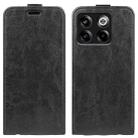 For OnePlus Ace Pro R64 Texture Single Vertical Flip Leather Phone Case(Black) - 1