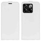 For OnePlus Ace Pro R64 Texture Single Vertical Flip Leather Phone Case(White) - 1