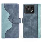 For ZTE Nubia Z40S Pro Stitching Horizontal Flip Leather Phone Case(Blue) - 1