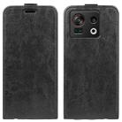 For ZTE Nubia Z40S Pro R64 Texture Single Vertical Flip Leather Phone Case(Black) - 1