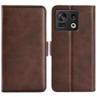 For ZTE nubia Z40S Pro Dual-side Magnetic Buckle Horizontal Flip Leather Phone Case(Brown) - 1
