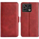 For ZTE nubia Z40S Pro Dual-side Magnetic Buckle Horizontal Flip Leather Phone Case(Red) - 1