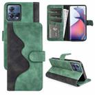 For Motorola Moto S30 Pro Stitching Horizontal Flip Leather Phone Case(Green) - 1