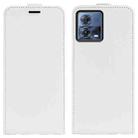 For Motorola Moto S30 Pro R64 Texture Single Vertical Flip Leather Phone Case(White) - 1