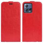 For Motorola Moto S30 Pro R64 Texture Single Vertical Flip Leather Phone Case(Red) - 1