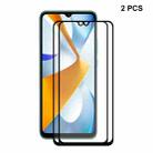 2 PCS For Xiaomi Poco C40 ENKAY Full Glue 0.26mm 9H 2.5D Tempered Glass Full Film - 1