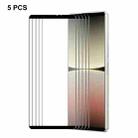 5 PCS For Sony Xperia 5 IV ENKAY Full Glue Tempered Glass 6D Anti-scratch Full Film - 1