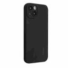 For iPhone 14 ENKAY Liquid Silicone Shockproof Phone Case (Black) - 1