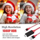 2m 1080P 8 Pin to HDMI Adapter Cable, Compatible with iPhone to HDMI Adapter(Red) - 4