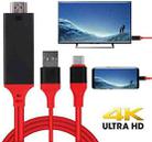 USB 3.1 Type-C to HDMI MHL 4K HD Video Digital Converter Cord for Android Phone to Monitor Projector TV(Red) - 1
