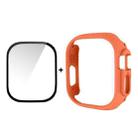 For Apple Watch Ultra 49mm ENKAY 2 in 1 PC Case + Full Coverage 9H Tempered Glass Film(Orange) - 1