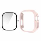 For Apple Watch Ultra 49mm ENKAY 2 in 1 PC Case + Full Coverage 9H Tempered Glass Film(Pink) - 1