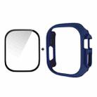 For Apple Watch Ultra 49mm ENKAY 2 in 1 PC Case + Full Coverage 9H Tempered Glass Film(Dark Blue) - 1