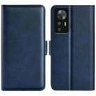 For Xiaomi 12T / 12T Pro / Redmi K50 Ultra Dual-side Magnetic Buckle Leather Phone Case(Dark Blue) - 1