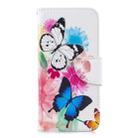 Colored Drawing Pattern Horizontal Flip Leather Case for Huawei Honor 8A, with Holder & Card Slots & Wallet(Two Butterflies) - 1