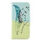 Colored Drawing Pattern Horizontal Flip Leather Case for Huawei Honor 8A, with Holder & Card Slots & Wallet(Feather Bird) - 1