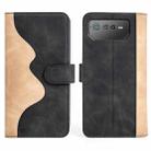 For Asus ROG Phone 6 Stitching Horizontal Flip Leather Phone Case(Black) - 1