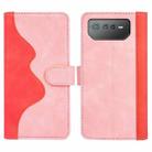 For Asus ROG Phone 6 Stitching Horizontal Flip Leather Phone Case(Red) - 1