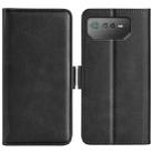 For Asus ROG Phone 6 Dual-side Magnetic Buckle Horizontal Flip Leather Phone Case(Black) - 1